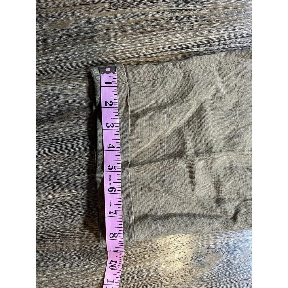 Vintage Polo Ralph Lauren Cuffed Pleated Trouser Pants Beige 100% Linen 36x30